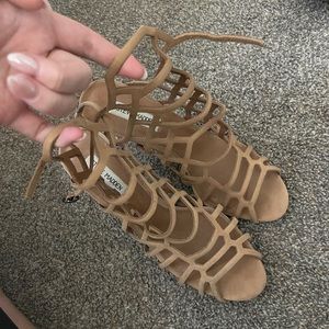 Steve Madden Caged nude heels